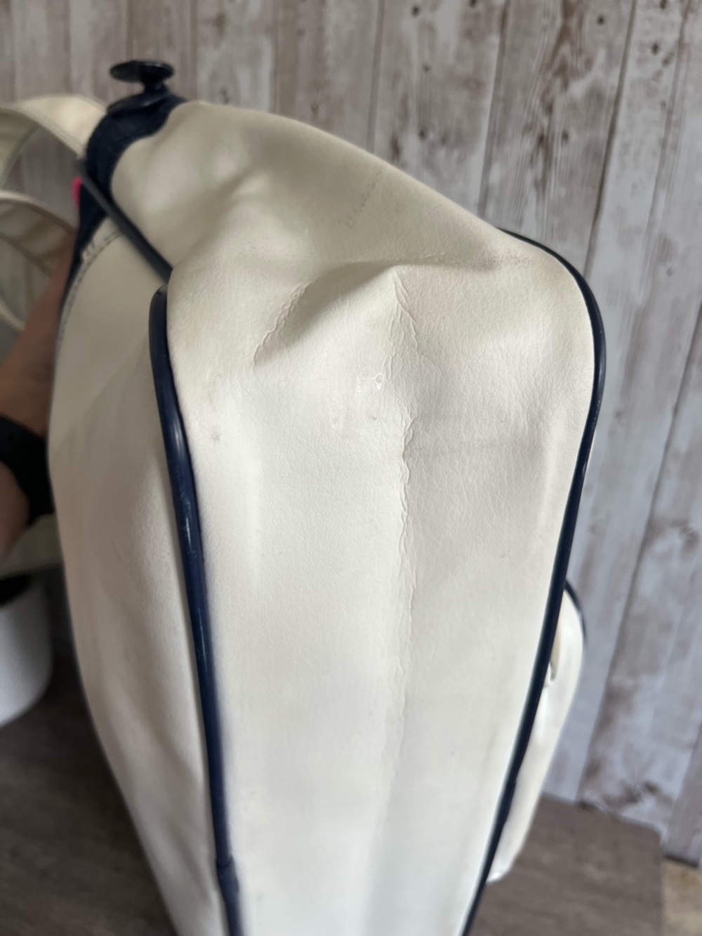 adidas Vintage Cream & Black Trefoil Shoulder Bag 80’s 90’s - Picture 4 of 5